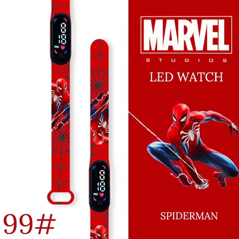 Montre enfant Spiderman garçon sport étanche bracelet digital LED montre garçon cadeau anniversaire