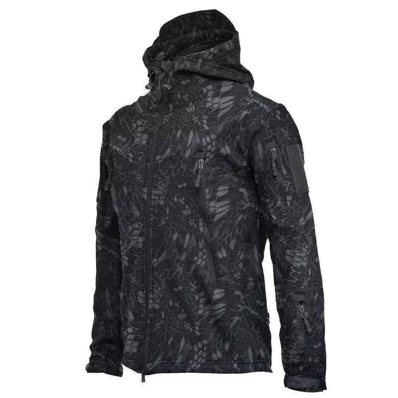 Veste militaire Shark Skin soft shell imperméable pour pêche en mer et activités nautiques tactiques