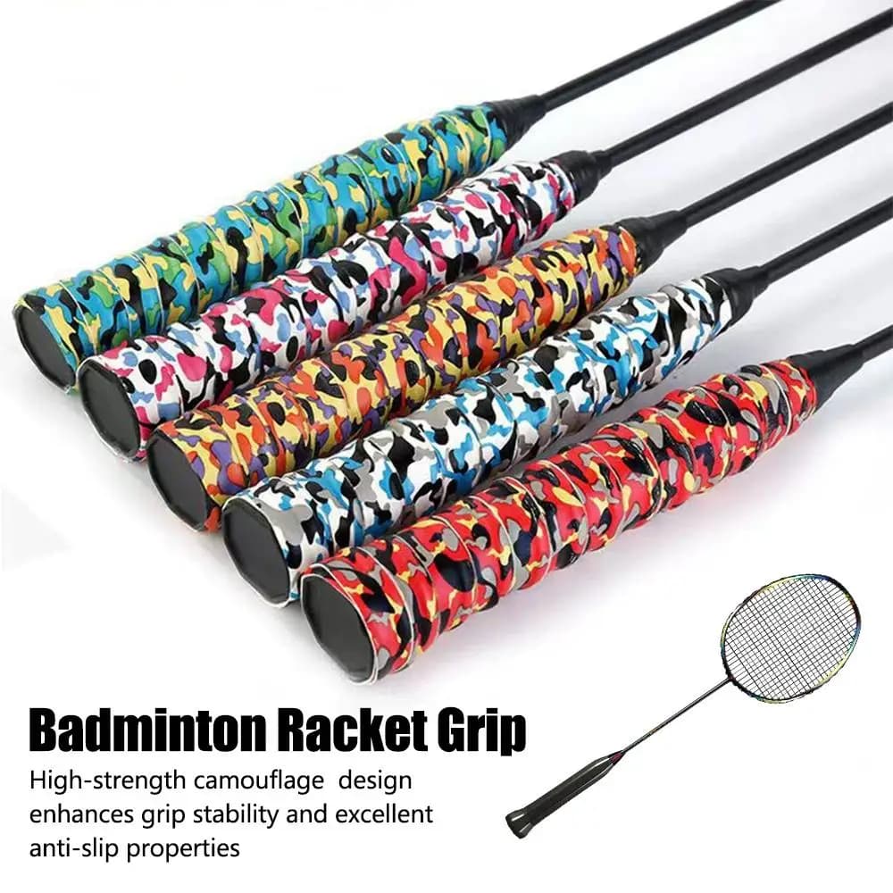 Bandage de prise de raquette de badminton multicolore - Overgrip absorbant anti-dérapant et confortable