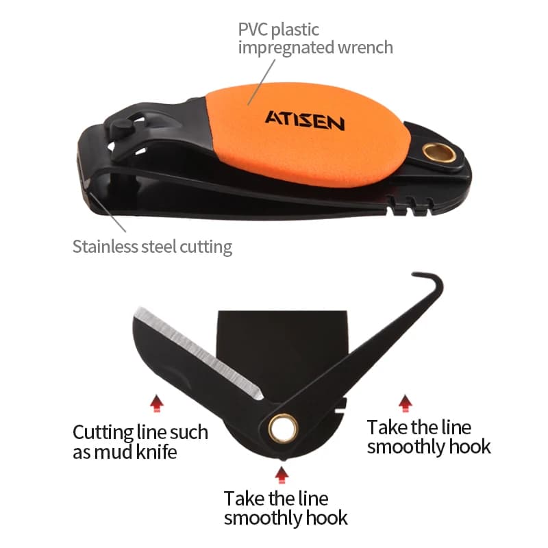 Coupe-fil pêche inox multifonction : pince coupe ligne et ongles pour vos accessoires de pêche