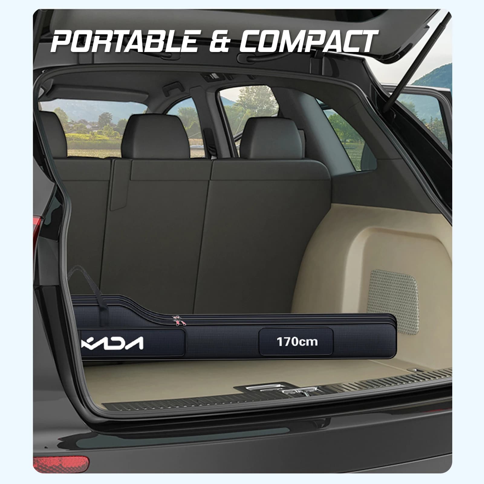 Sac de pêche Lixada pliable 80-210cm organisateur pour cannes et matériel - Transport optimisé