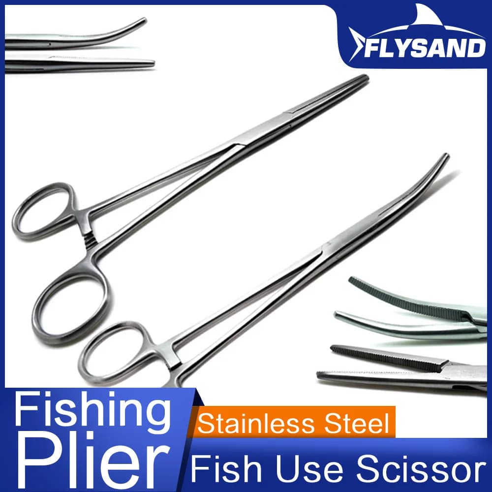 Pince coupe-fil pêche acier inoxydable 7 tailles décrocheur forceps ciseaux courbés outils accessoires