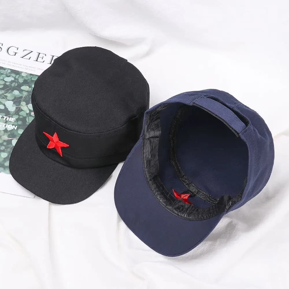 Casquette militaire classique étoile rouge - Protection solaire ajustable pour pêche et sports