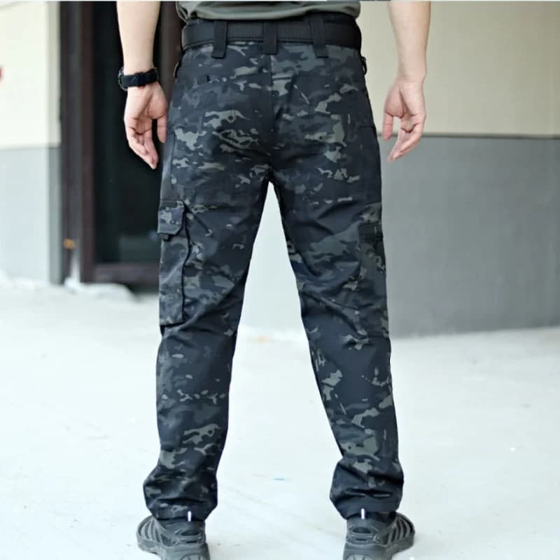 Pantalon tactique homme imperméable - Pantalon cargo multi-poches résistant pour activités outdoor