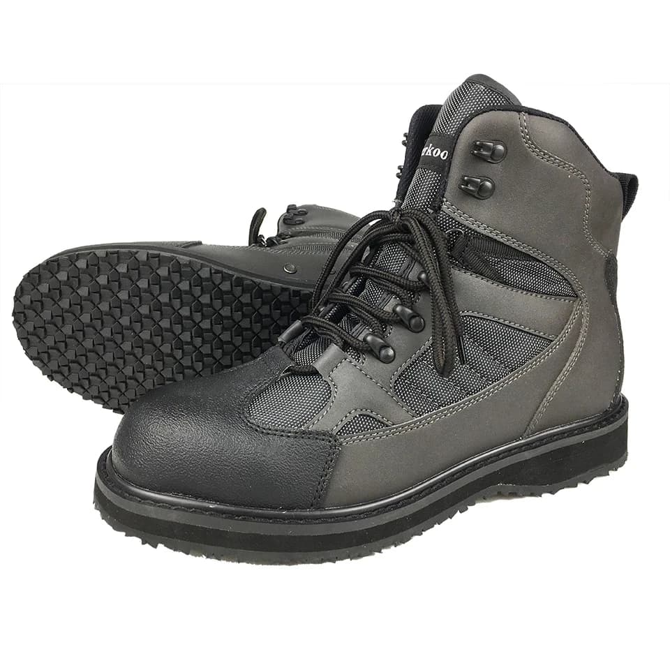 Bottes pêche wading semelle caoutchouc ou feutre antidérapante chaussures montaison rivière mer chasse récif