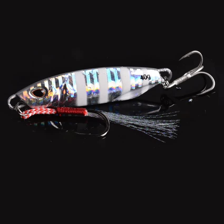 Lot de 10 leurres métal japonais casting 10g-40g pour pêche en bateau et trolling truite bar