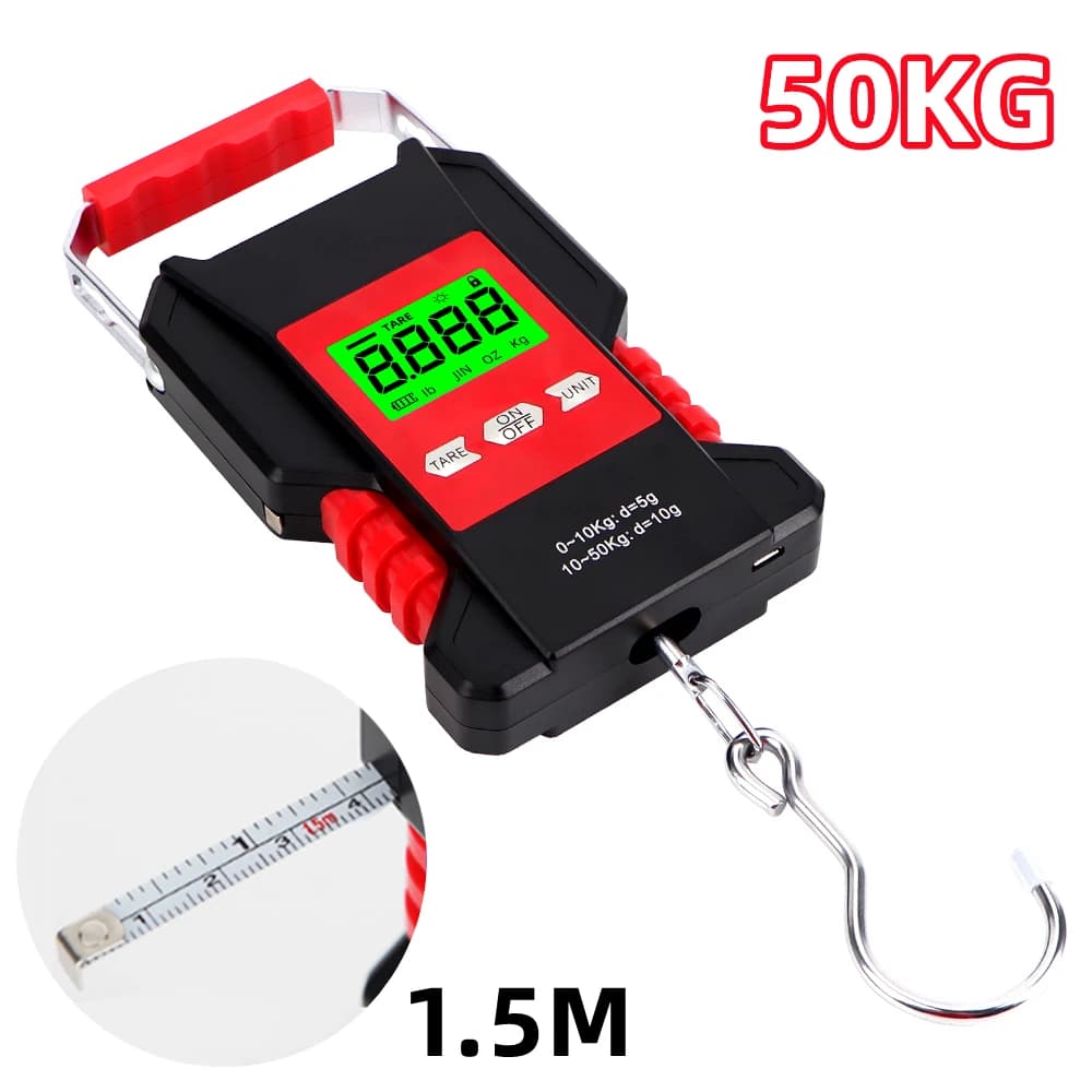 Mini balance électronique portable 50kg étanche pour pêche et voyage précision 5g écran LCD
