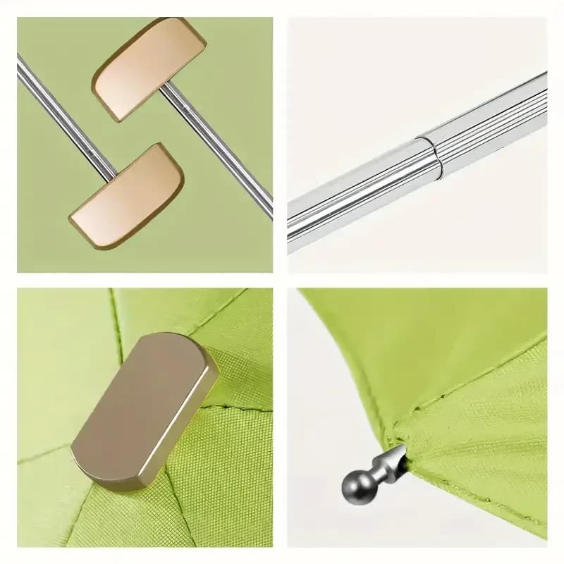 Mini parapluie pliant portable capsule UV protection UPF50+ voyage soleil pluie compact