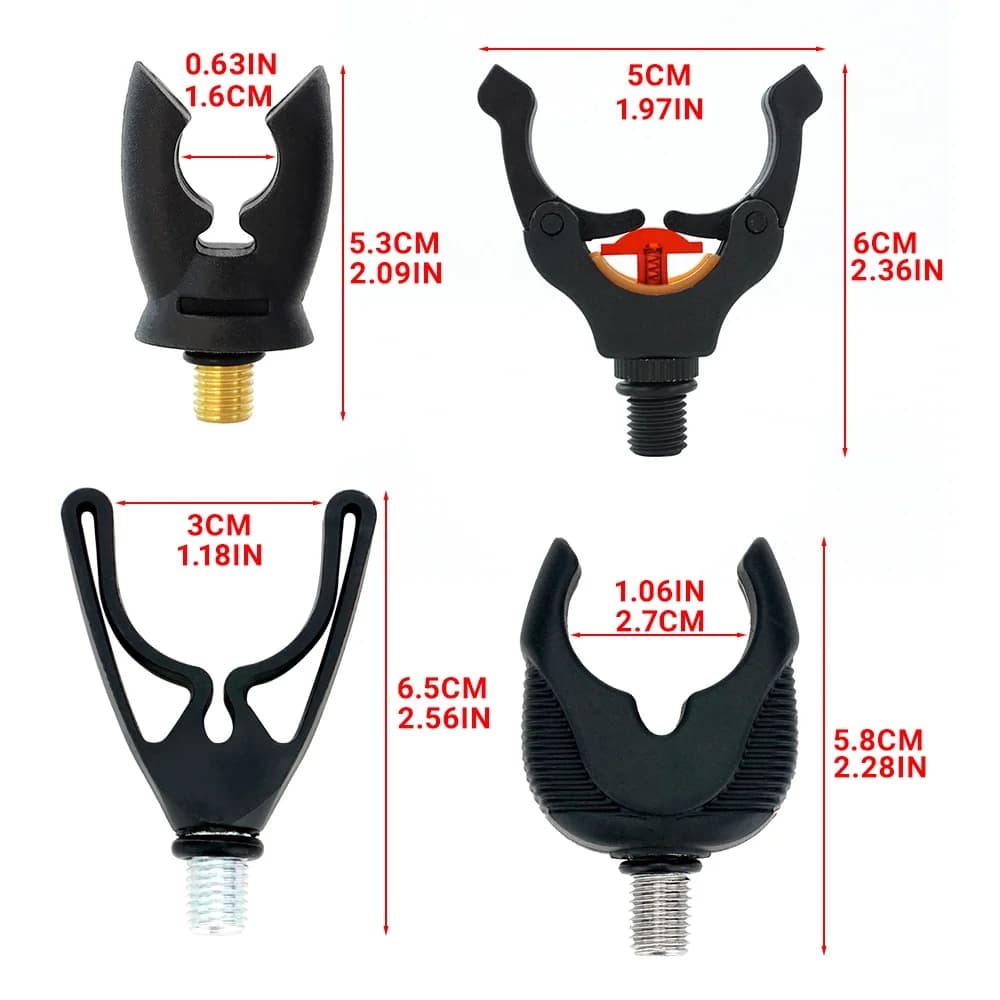 Support de canne Hirisi avec poignée caoutchouc pour alarmes de pêche et barres buzz - Accessoire AC170