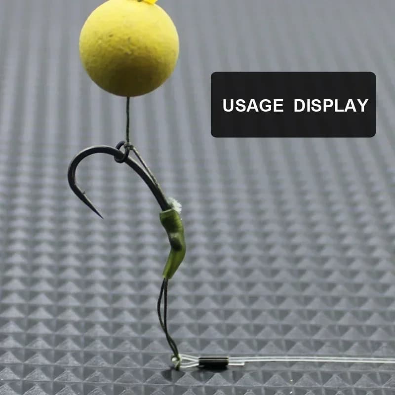 Kit pêche carpe 3 montages loop rig avec hameçons courbes taille 2 4 6 et anti-emmêlement