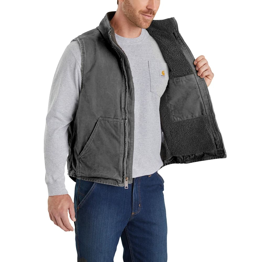 Veste pêche hiver doublée sherpa - Style vintage pour pêche et chasse par temps froid