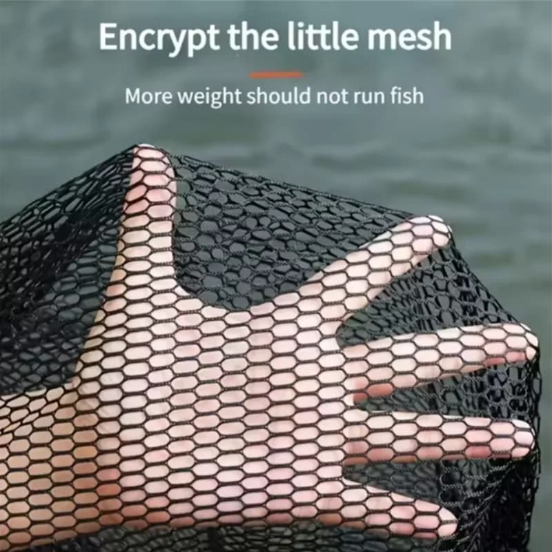 Filet de pêche pliable et renforcé pour poissons, écrevisses et anguilles avec fermeture pratique