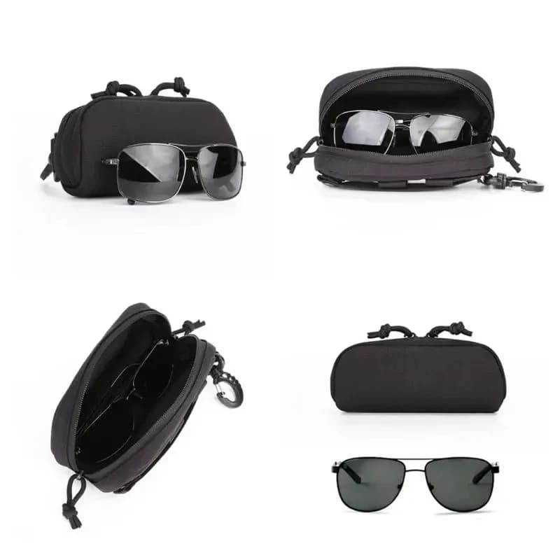 Étui MOLLE tactique 1000D pour lunettes de chasse pêche - protection anti-choc portable