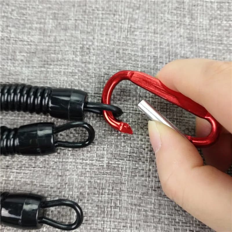 Fishing Lanyards 3pcs 22cm Retractable Coiled Tether with Carabiner TPU Boating 