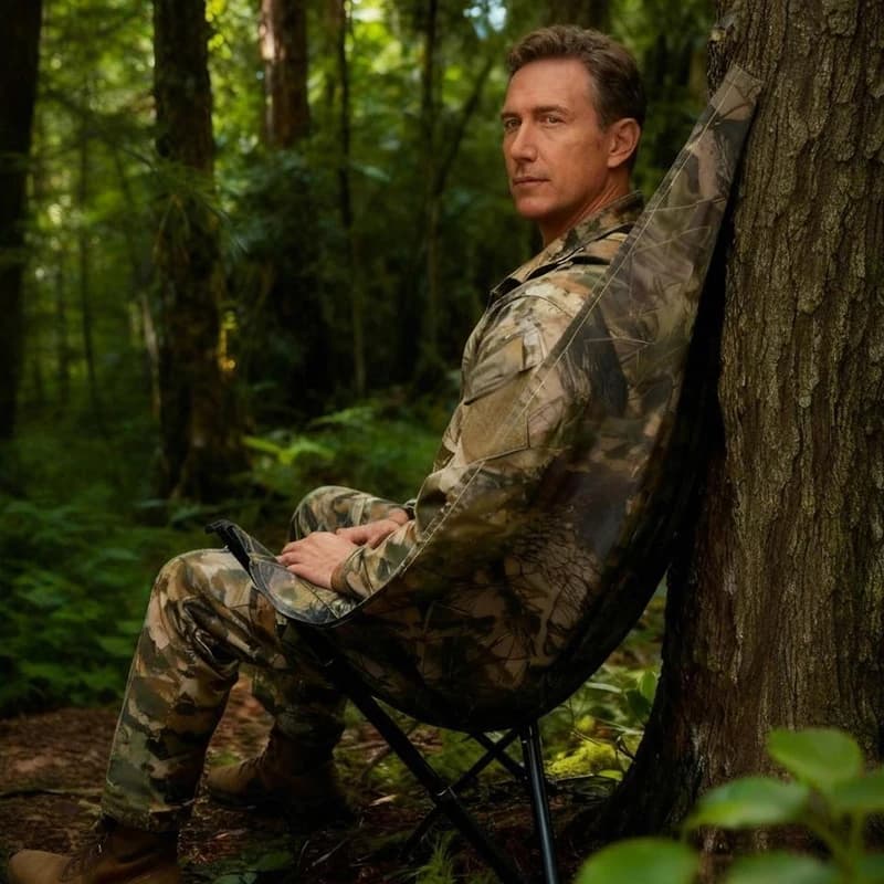 Siège de chasse camouflage pliant hamac portable pour pêche et camping en extérieur