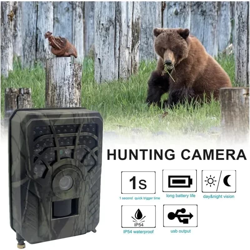 Caméra trail sans fil étanche vision nocturne pour surveillance faune suivi gibier et piégeage photo extérieur
