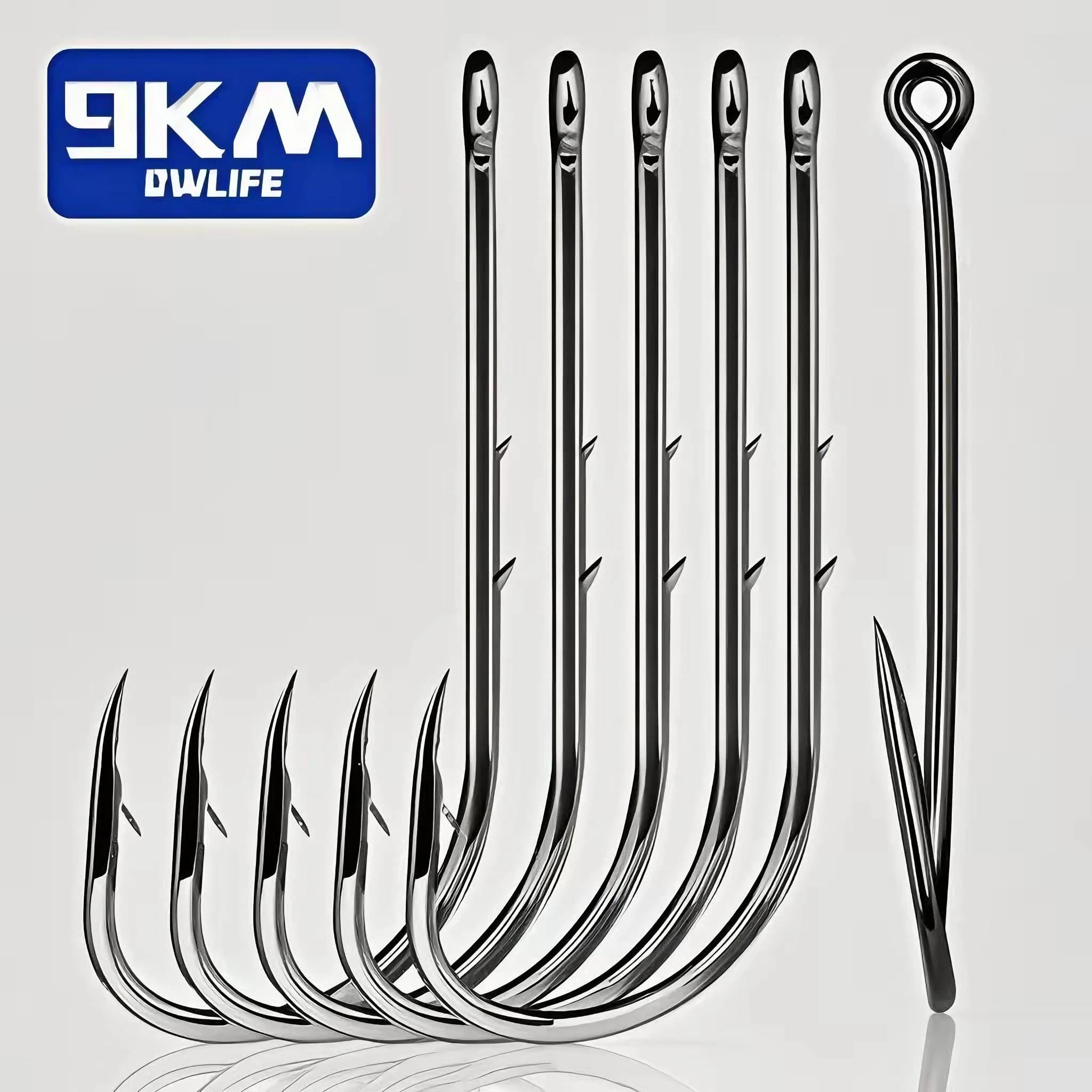 9KM 25Pcs Baitholder Fishing Hooks Sea Fishing Shank Beak Live Bait Holder - Hameçons porte-appâts mer