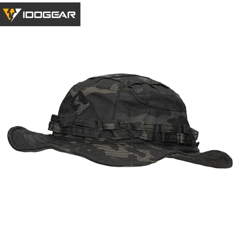 Chapeau de pêche tactique IDOGEAR boonie jungle à large bord réglable et respirant 3623