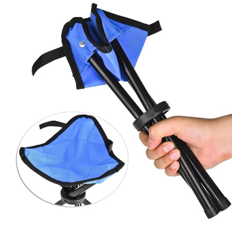 Tabouret 3 pieds pliant pêche camping portable léger activités extérieures pique-nique voyage