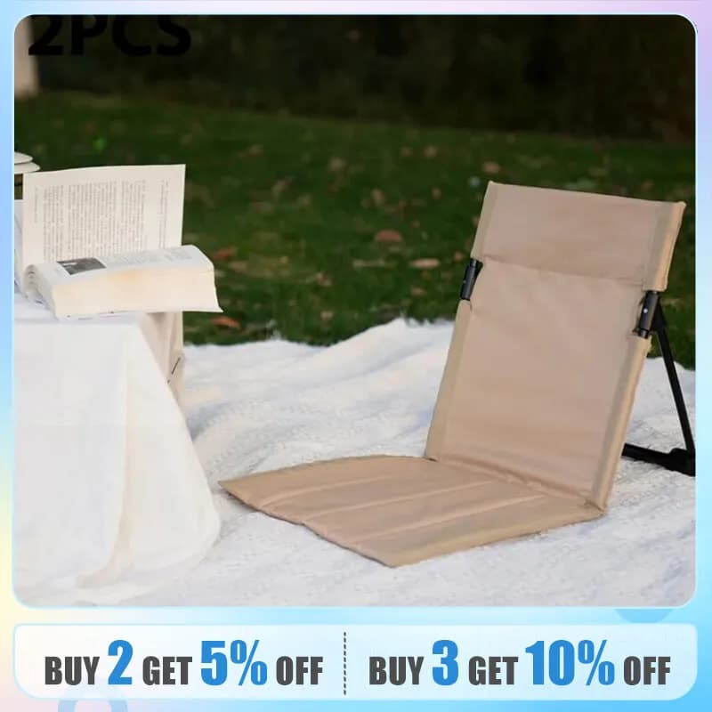 Chaise pliante de plage et pêche avec accoudoirs et repose-canne intégré pour pêche au surf casting