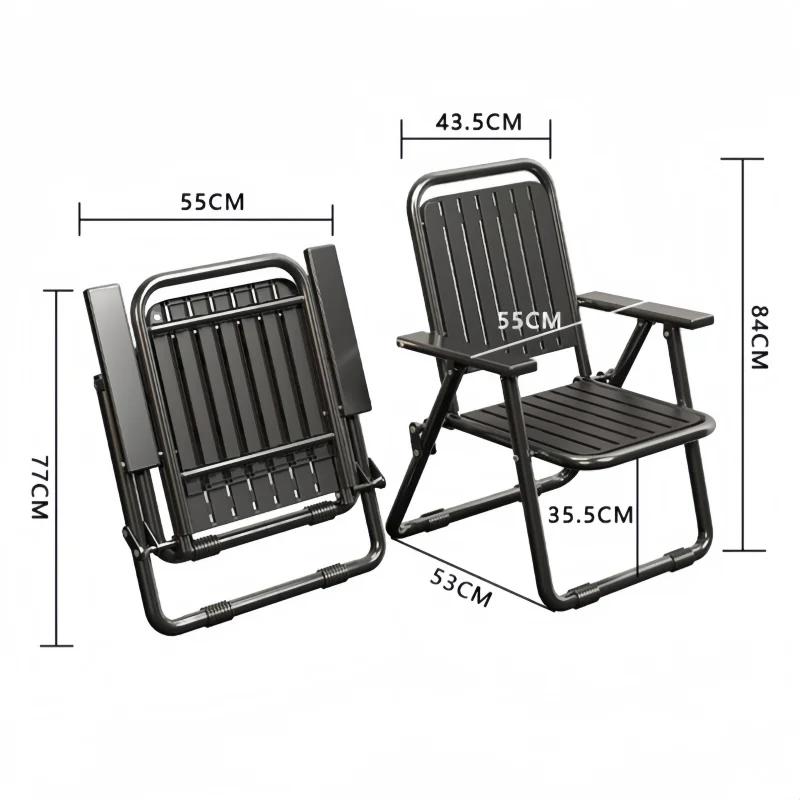 Chaise pliante extérieure avec dossier imperméable et anti-UV pour pêche, camping et pique-nique