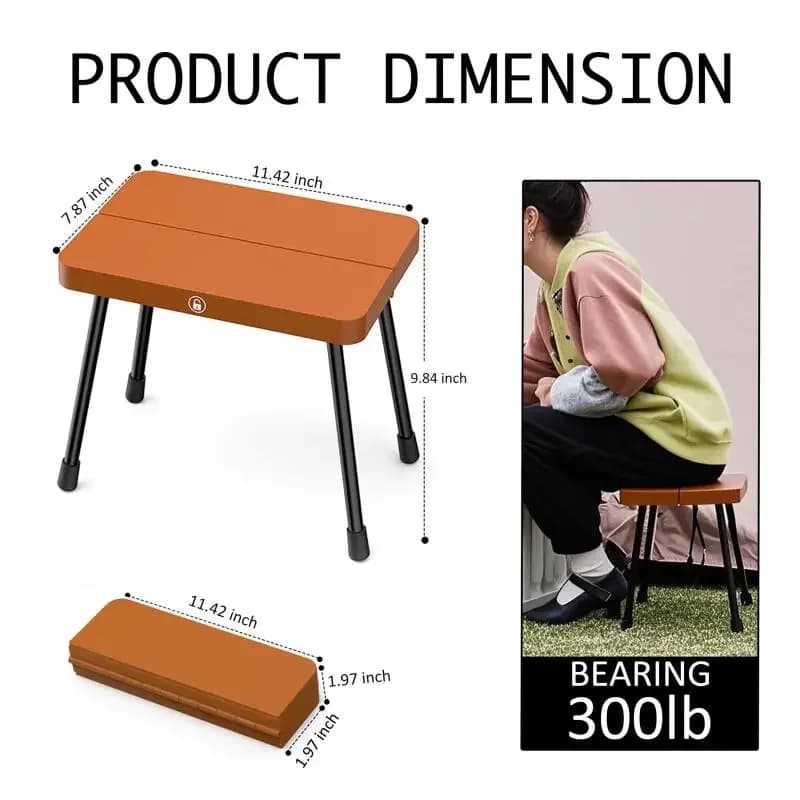 Tabouret pliant ultra-léger aluminium robuste pour pêche randonnée plage pique-nique repose-pieds