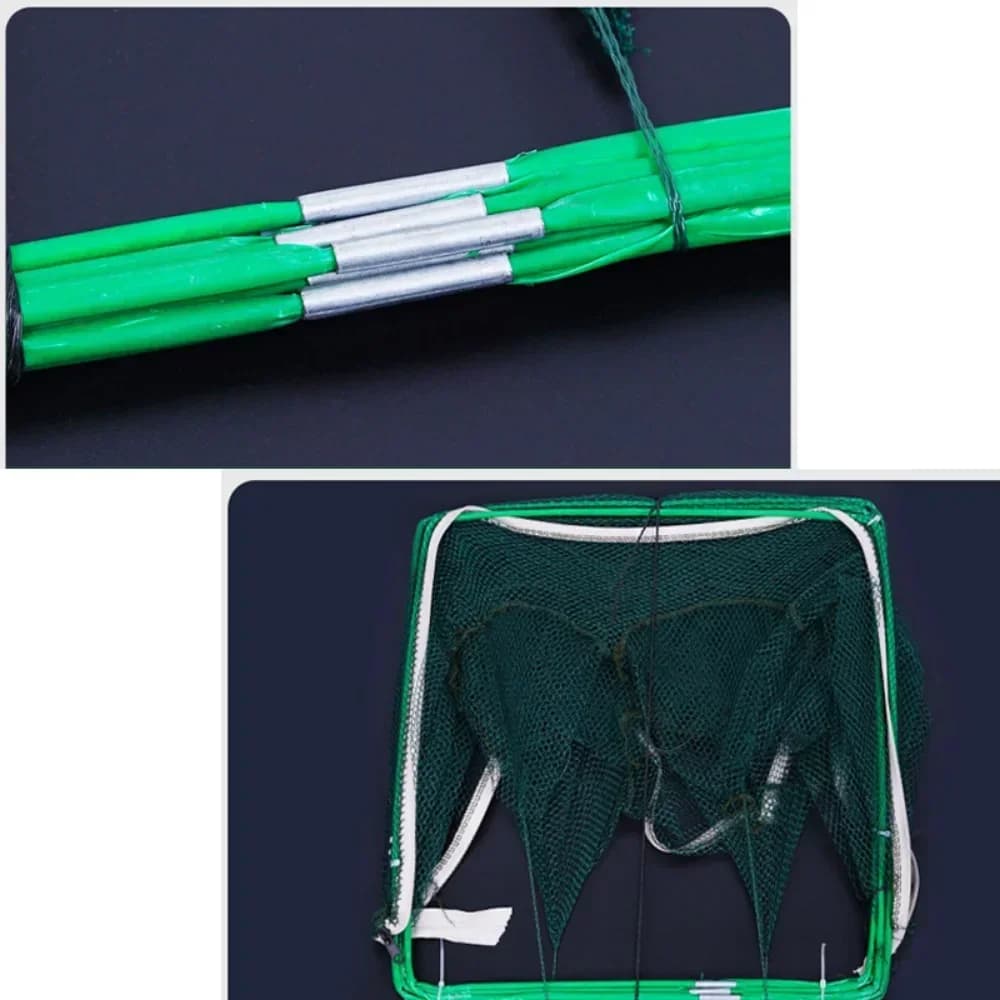 Piège à écrevisses pliable en maille pour pêche au crabe, crevettes et anguilles - Filet de capture