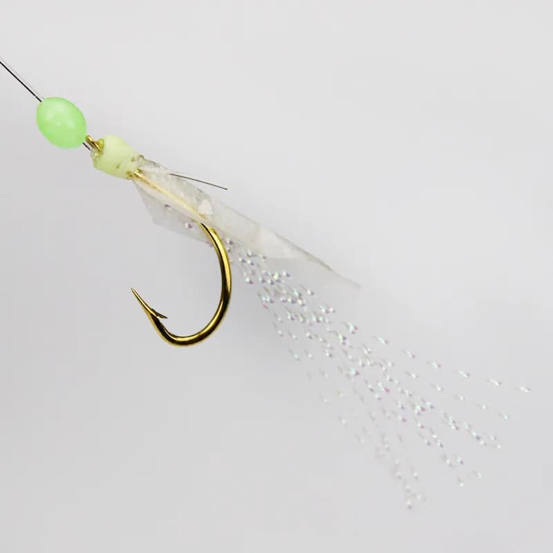 5 pack de bas de ligne Sabiki avec perles fluorescentes et hôtes en carbone haute résistance