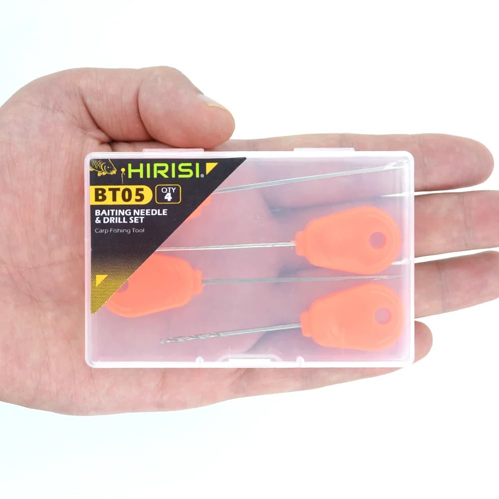 4 aiguilles à amorce carpe avec boîtier outils appâts pêche accessoires BT05 pour montages précis