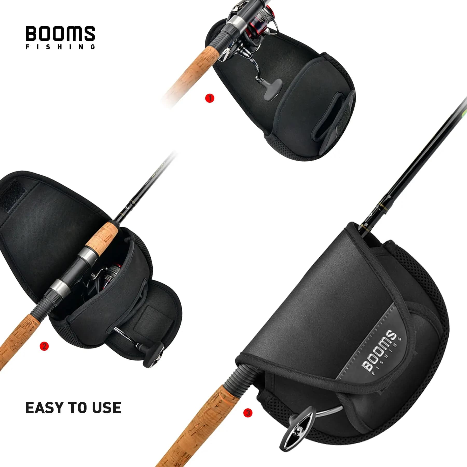 Housse de protection Booms Fishing RC2 pour moulinet - Étui anti-choc spinning et baitcasting