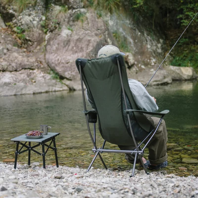 Fauteuil Naturehike dossier haut extérieur - Siège confortable ergonomique pour pêche et camping