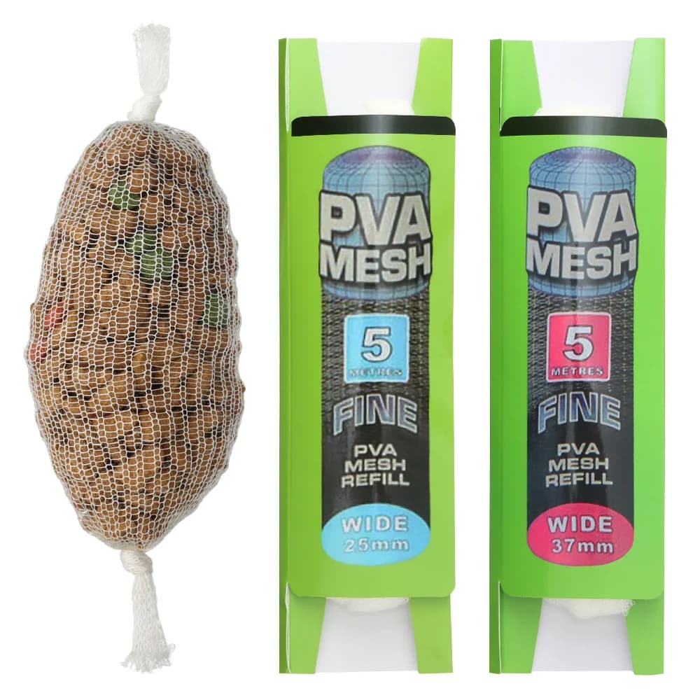 Recharge de filets PVA solubles 5m/20m pour feeder carpe et enrobage d'appâts - Accessoires pêche