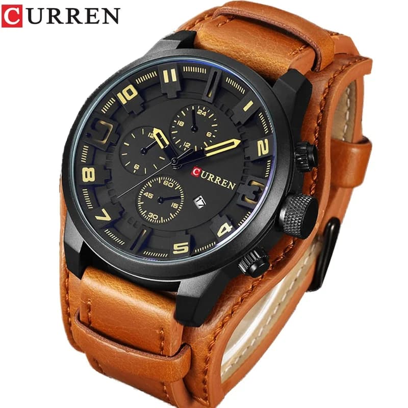 Montre homme CURREN luxe quartz étanche avec date - Montre bracelet homme élégante casual business