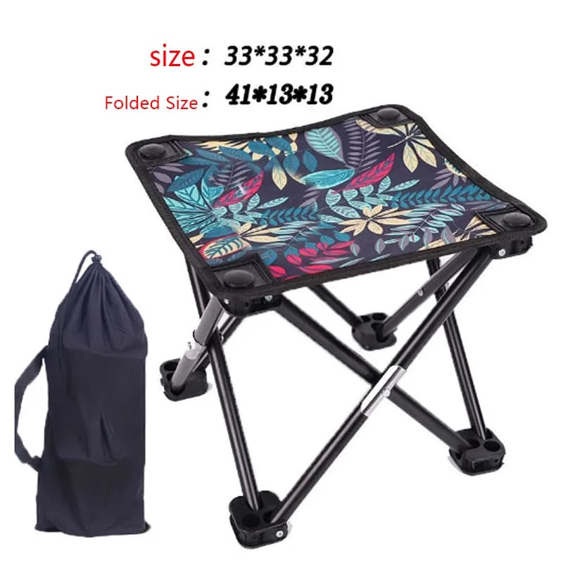 Chaise pliante portable extérieur pêche plage randonnée BBQ léger facile transporter