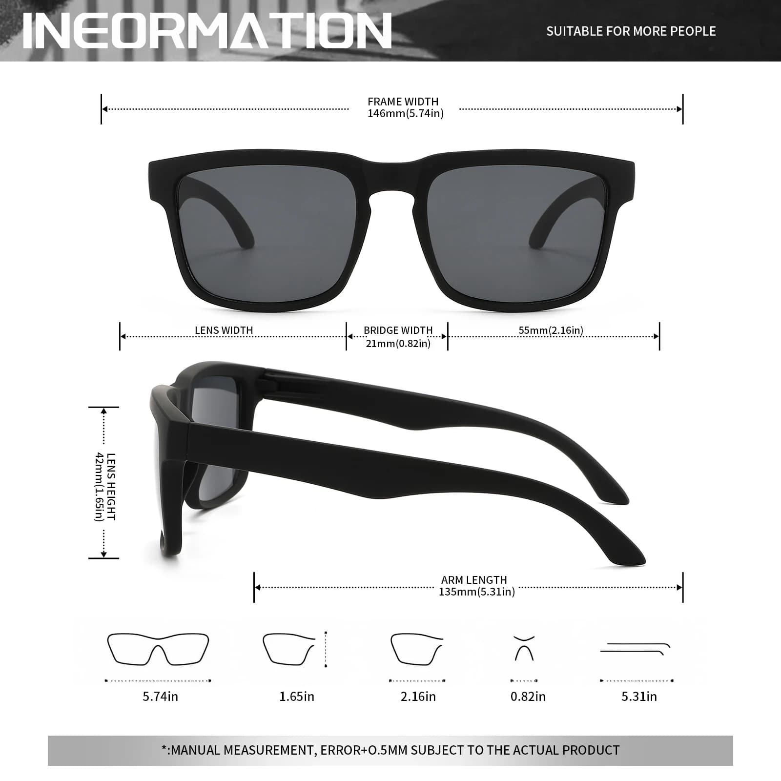 Pack 4 lunettes de pêche carrées UV400 motif design - Équipement groupe pêche plage et vacances