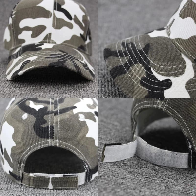 Casquette camouflage pêche homme - Chapeau de soleil tactique pour pêche en mer et rivière