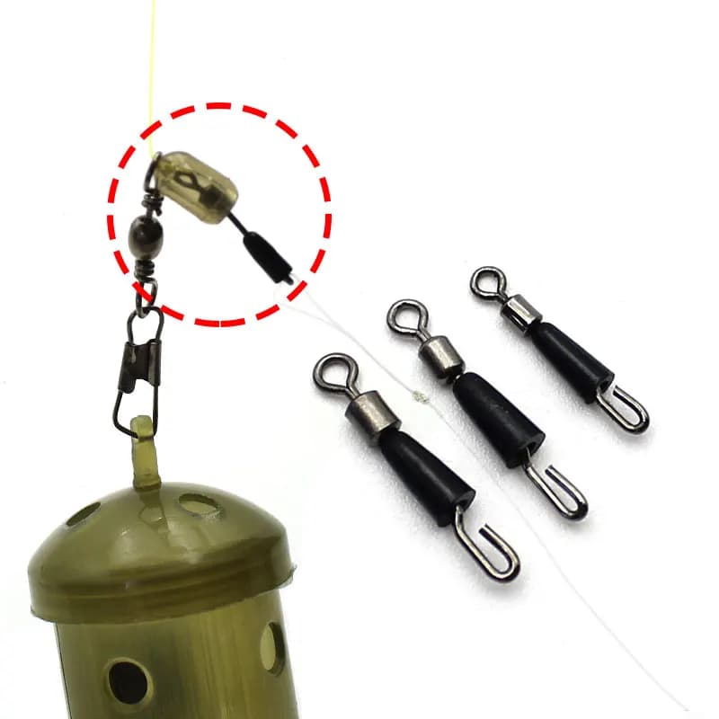 20 pièces connecteur feeder pêche carpe - émerillons snaps rapides changement feeder méthode