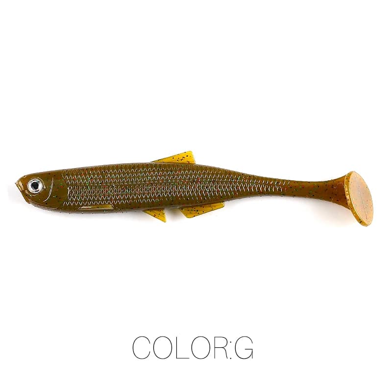 Leurres souples ShadTeez T-tail 5cm/7.5cm/12cm - Leurres 3D yeux pour sandre brochet prédateurs