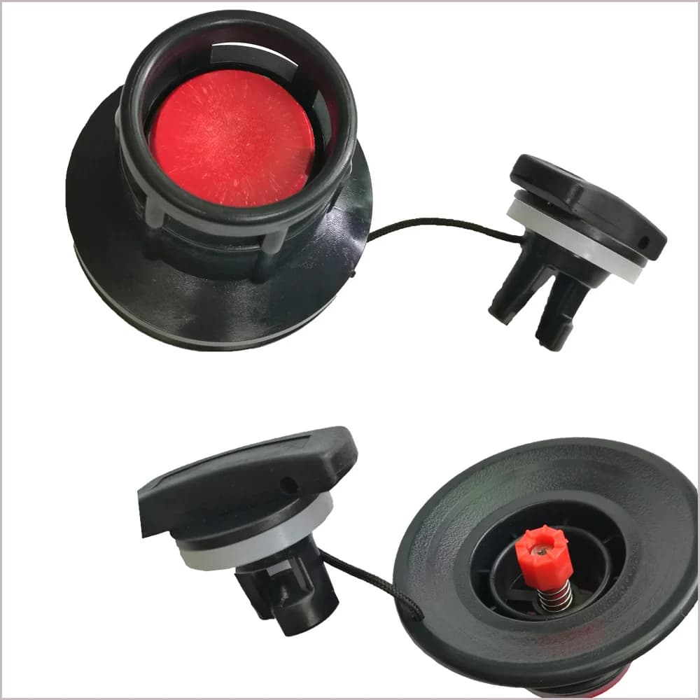 Valve à air PVC 8 rainures avec bouchons pour bateau pneumatique raft pêche gonflable étanche