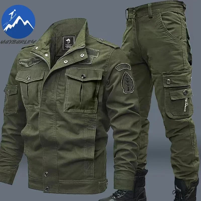 Veste cargo pour pêche - Taille plus 6XL - Veste de travail printemps automne pour homme