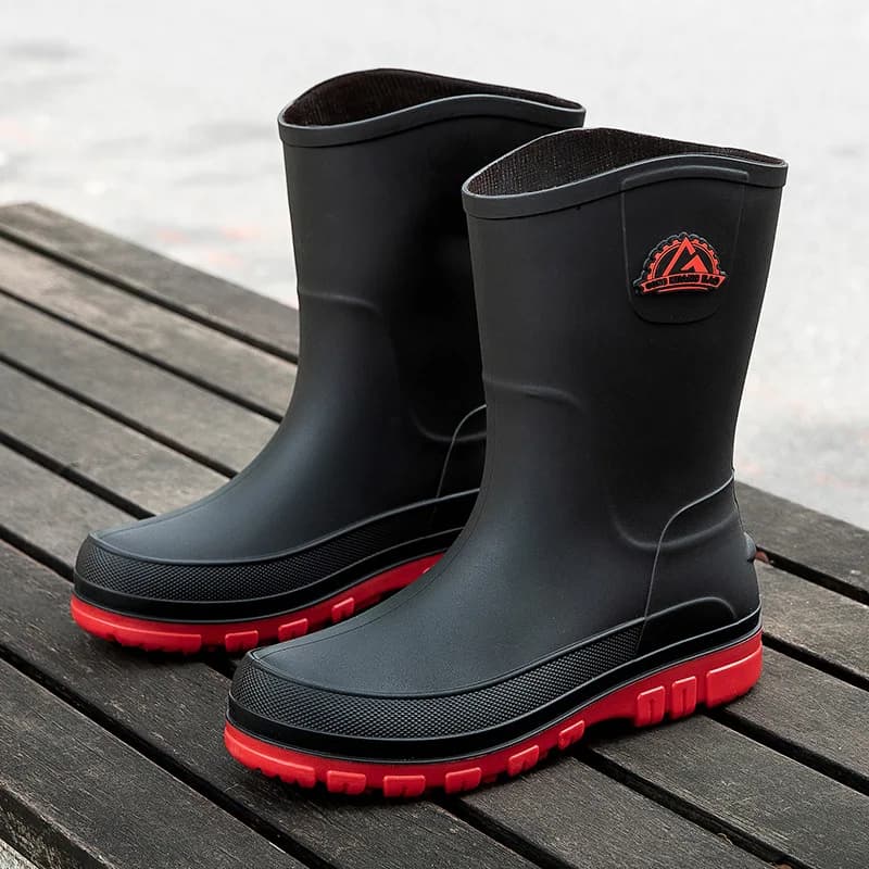 Bottes pluie hautes homme 2025 imperméables caoutchouc pour pêche et travail hiver