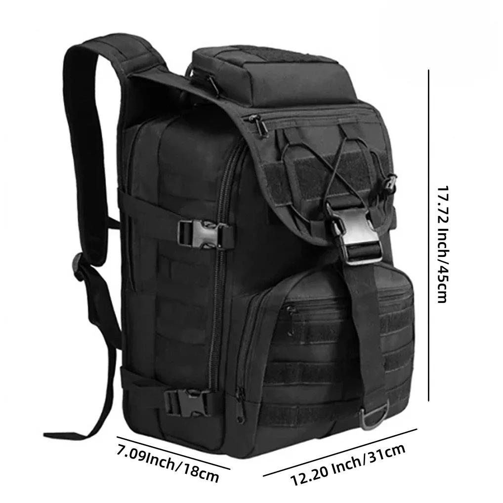 Sac à Dos Tactique 35L pour Pêche - Randonnée Survie Camping Sac Polyvalent Extérieur Sportif