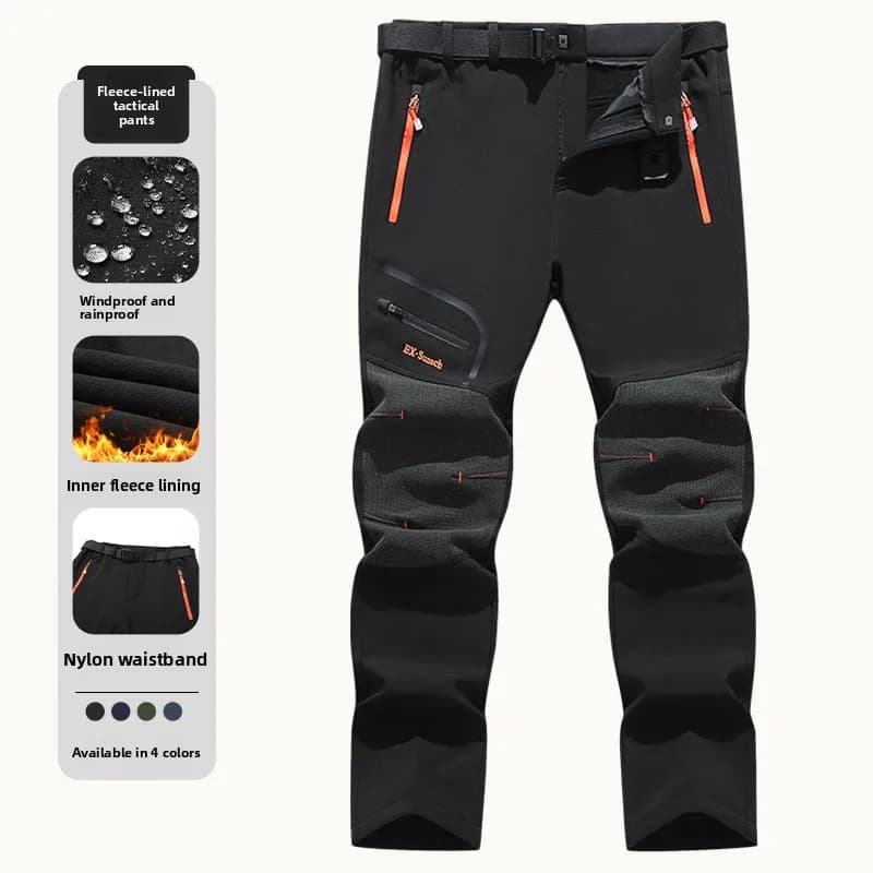 Pantalon de randonnée softshell pour homme - pantalon droit imperméable coupe-vent automne hiver
