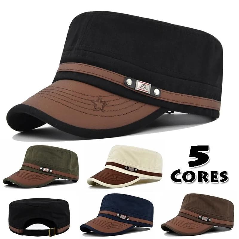 Casquette plate brodée polyvalente - Pêche, randonnée et activités outdoor casual