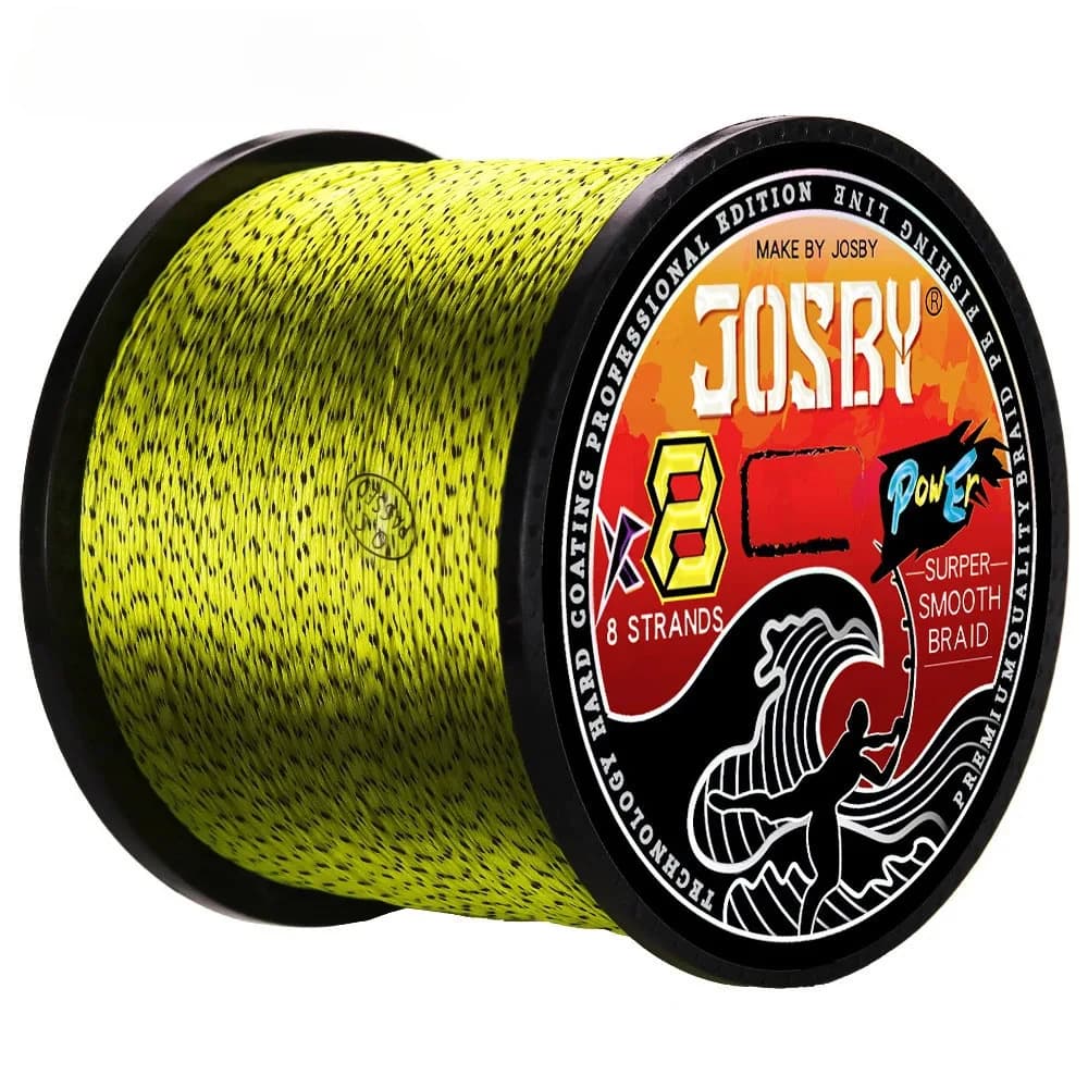 Ligne JOSBY Japan 8X 8 brins tressée 100-500M - PE moucheté eau douce et mer