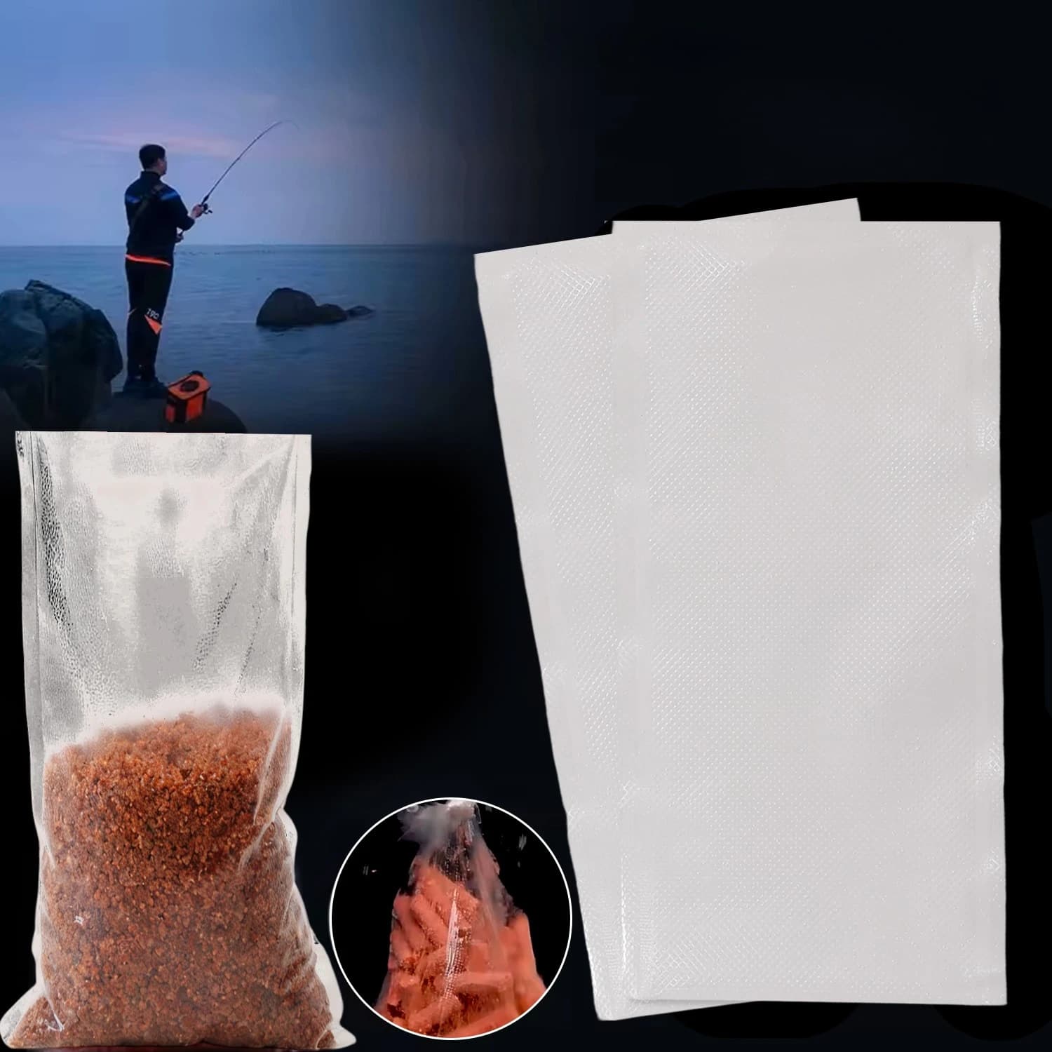 Sacs PVA appâts carpe 50-150 pièces solubles eau amorçage précis nœud facile libération rapide