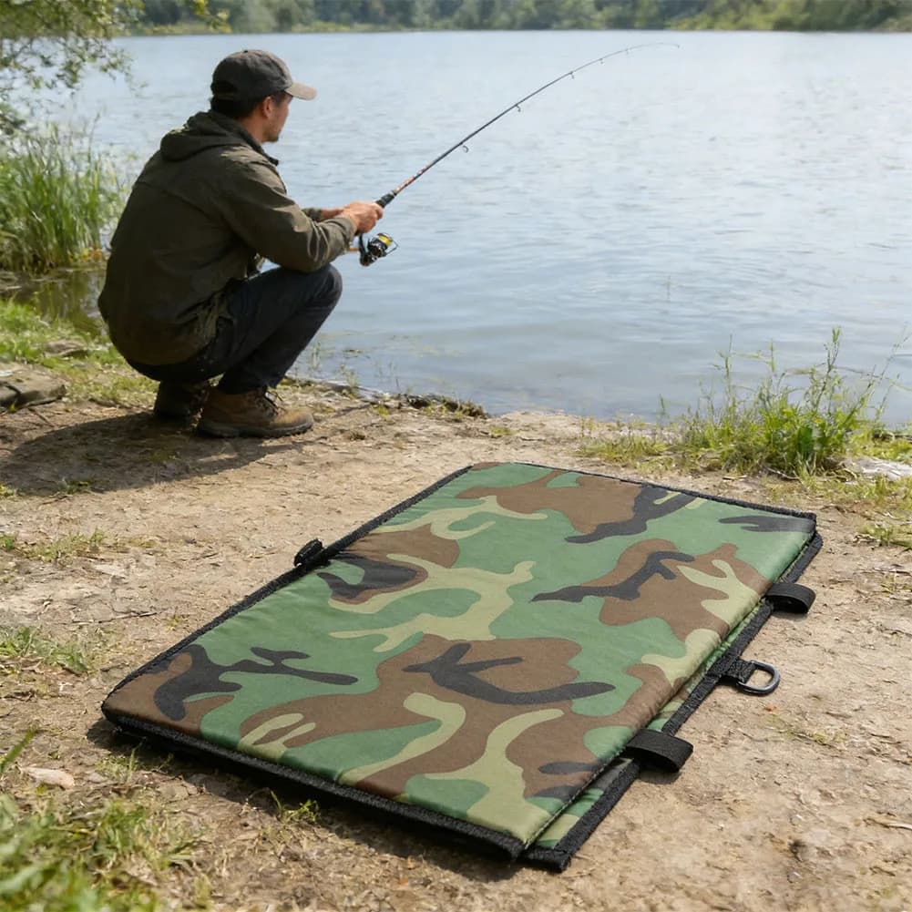 Tapis de décrochage pliable pour pêche à la carpe - Matériel de pêche pratique et transportable
