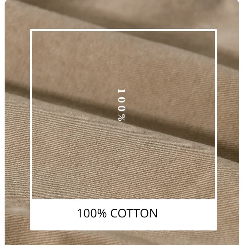Pantalon cargo rétro 100% coton printemps automne - Pêche streetwear loose jogger homme vêtement décontracté