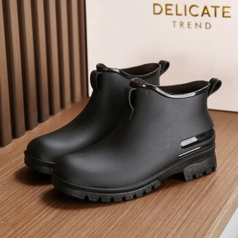 Bottes pluie unisex outdoor 2025 pêche légères polyuréthane couvre-chaussures hauteur cheville homme