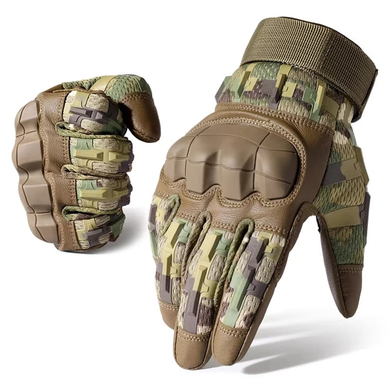 Gants vélo tactiques cuir PU écran tactile pour pêche chasse randonnée sports outdoor